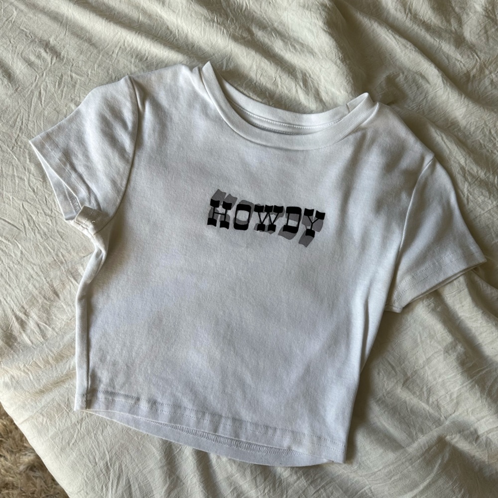 “howdy” baby tee